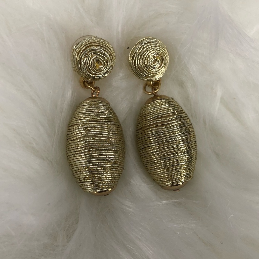 Gold behive earrings
